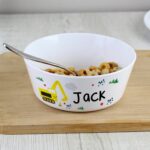 Personalised Digger Plastic Bowl: 1 - Tableware By Gift Moments