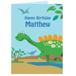 Personalised Dinosaur Card: 1 - Greeting Cards By Gift Moments