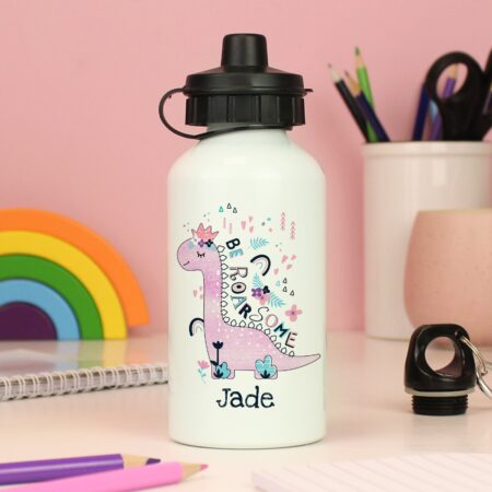 Personalised Dinosaur Drinks Bottle: 4 - Kids Bottles By Gift Moments