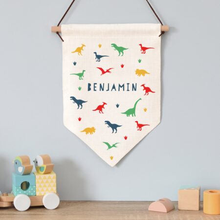 Personalised Dinosaur Hanging Banner: 3 - Banners By Gift Moments
