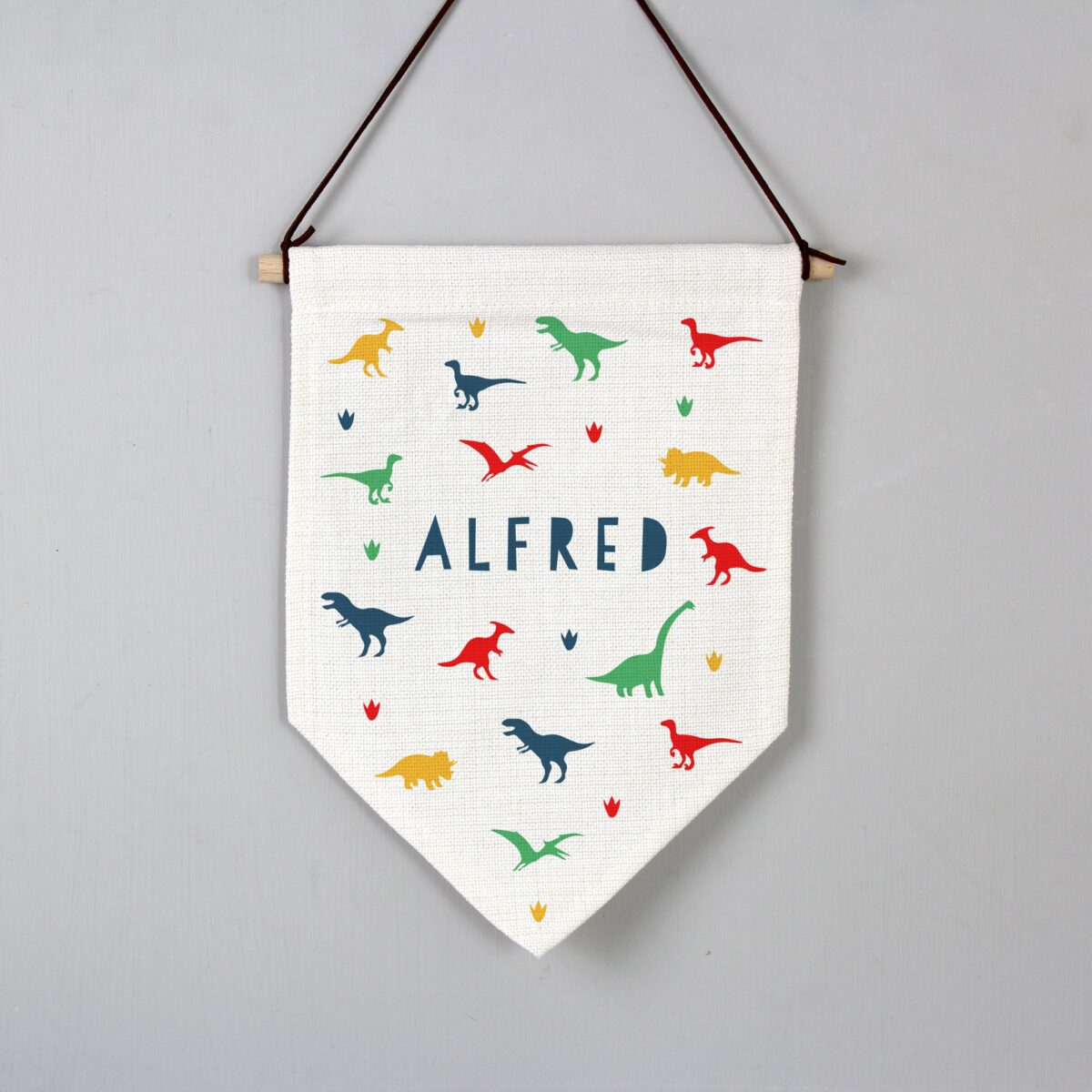 Personalised Dinosaur Hanging Banner: 2 - Banners By Gift Moments