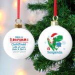Personalised Dinosaur ’Have a Roarsome Christmas’ Bauble: 1 - Christmas Baubles By Gift Moments