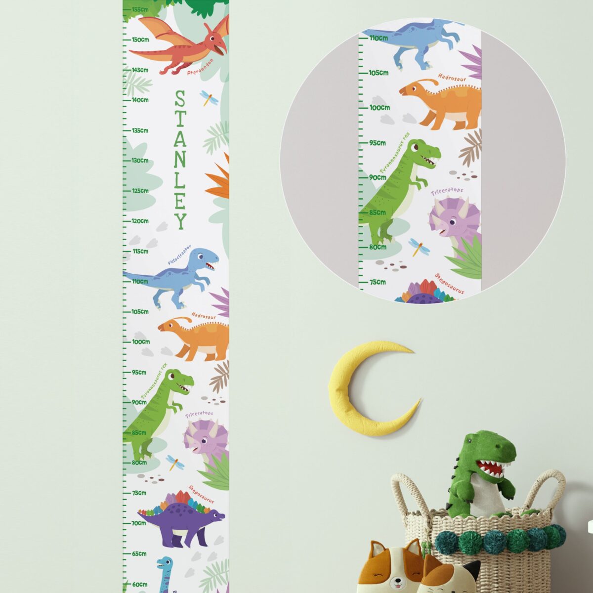 Personalised Dinosaur Height Chart: 2 - Height Charts By Gift Moments