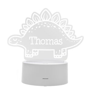 Personalised Dinosaur LED Colour Changing Night Light: 5 - LED Lighting By Gift Moments