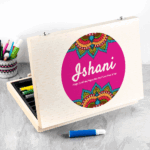 Personalised Diwali Rangoli Colouring Sets: 1 - Pink - Pencil Cases & Sets By Gift Moments