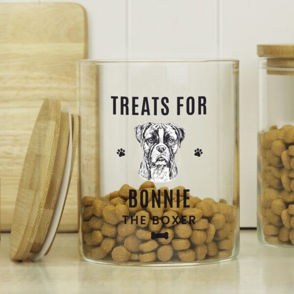 Personalised Dog Breed Glass Treat Jar: 1 - Bottles & Jars By Gift Moments