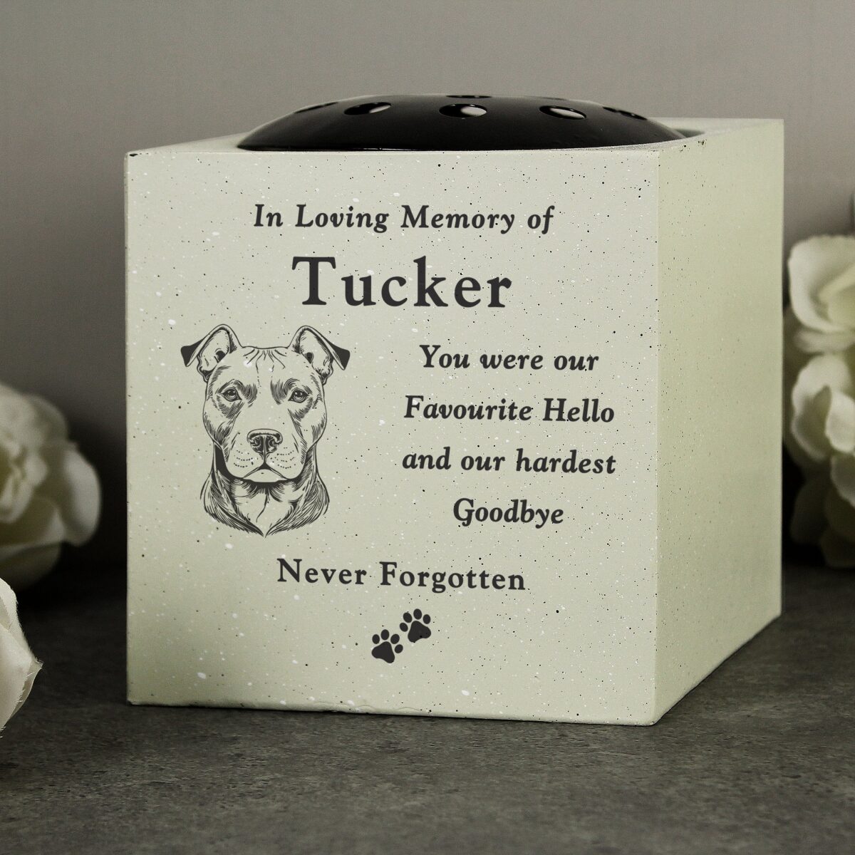 Personalised Dog Breed Memorial Garden Vase: 4 - Memorials By Gift Moments