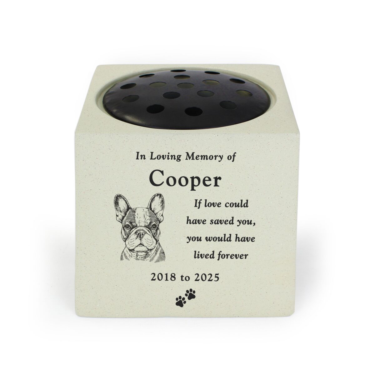 Personalised Dog Breed Memorial Garden Vase: 5 - Memorials By Gift Moments