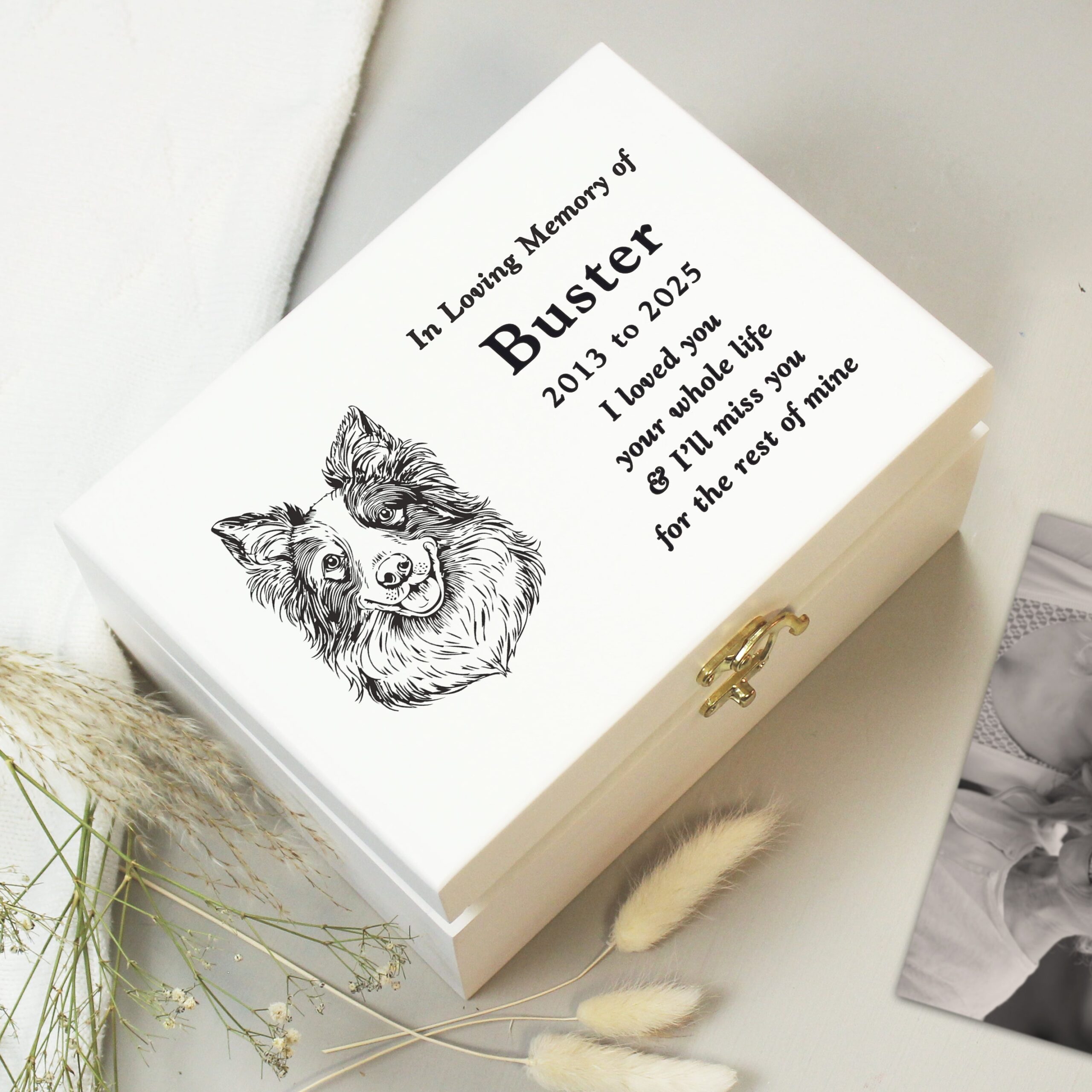 Personalised Dog Breed Memorial Keepsake Box: 1 - Keepsake Boxes By Gift Moments