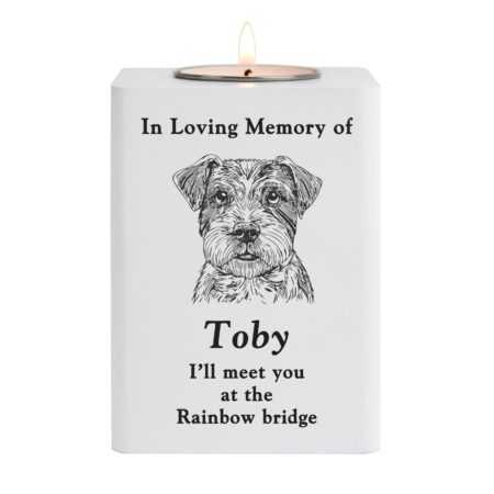 Personalised Dog Breed Memorial Tealight Holder: 5 - Candle Holders By Gift Moments