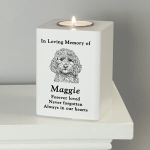 Personalised Dog Breed Memorial Tealight Holder: 3 - Candle Holders By Gift Moments