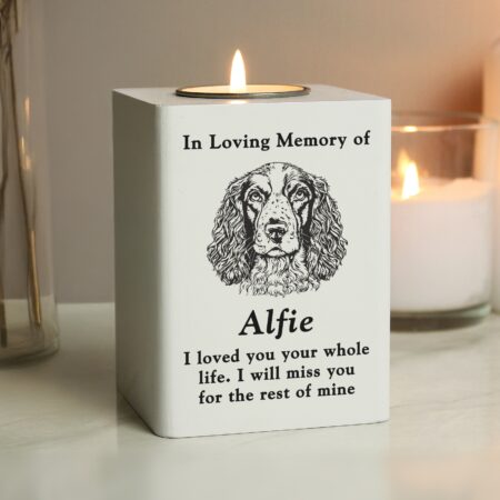 Personalised Dog Breed Memorial Tealight Holder: 1 - Candle Holders By Gift Moments
