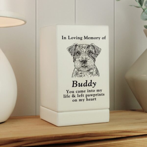 Personalised Dog Breed Small Memorial Urn: 1 - Memorials By Gift Moments