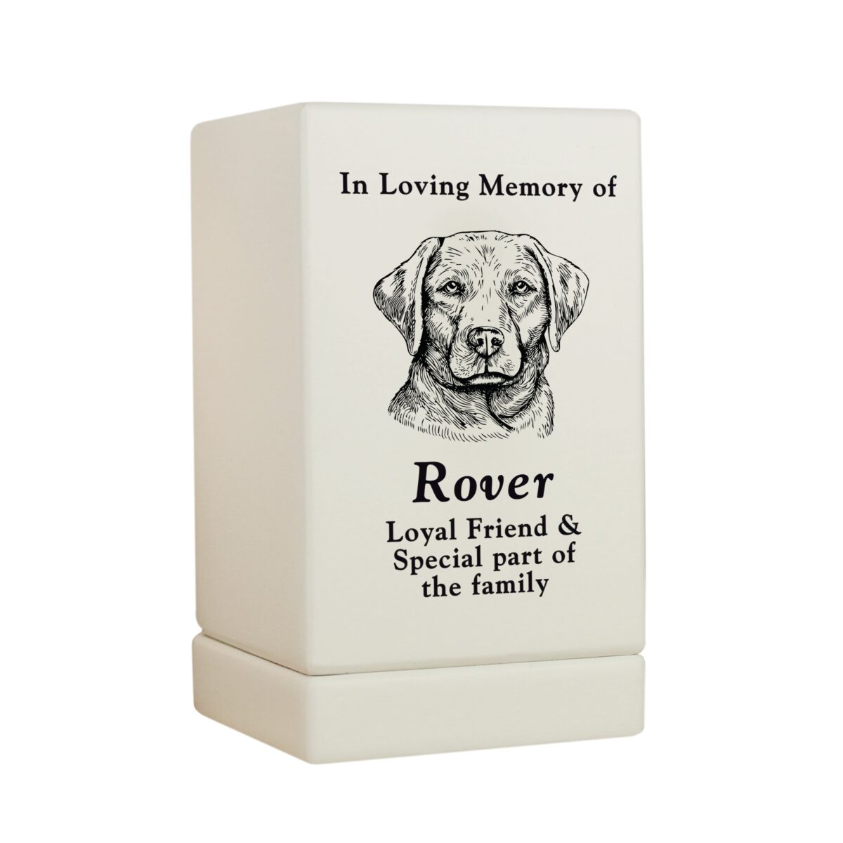 Personalised Dog Breed Small Memorial Urn: 5 - Memorials By Gift Moments