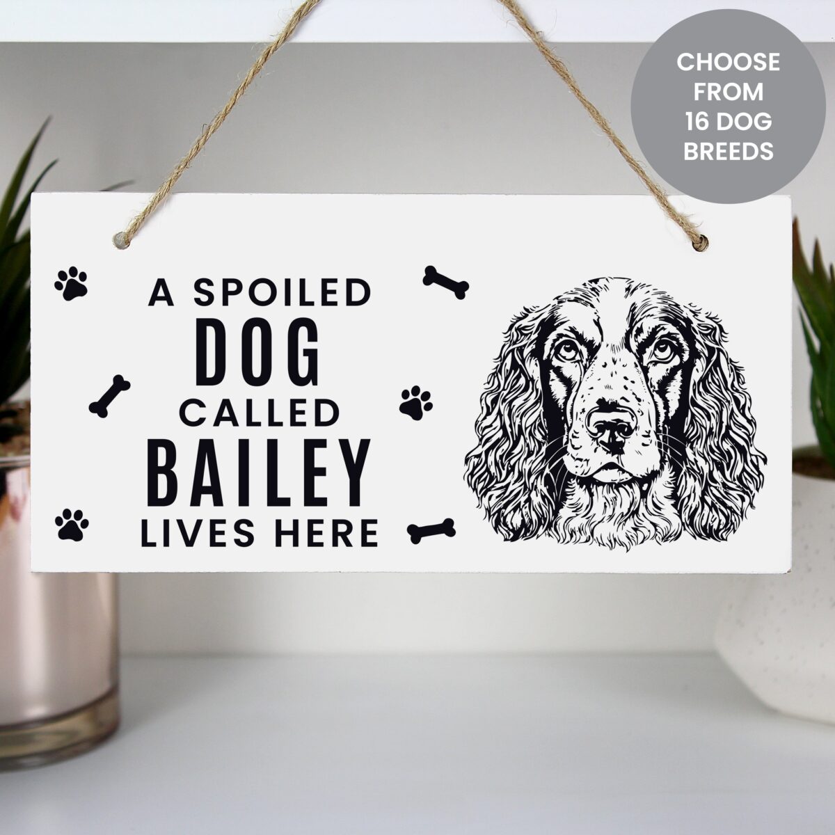 Personalised Dog Breed Wooden Sign: 2 - Signs & Plaques By Gift Moments