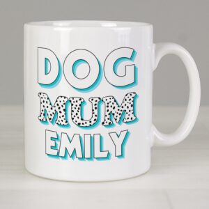 Personalised Dog Mum Blue Spots Mug: 3 - Mugs By Gift Moments