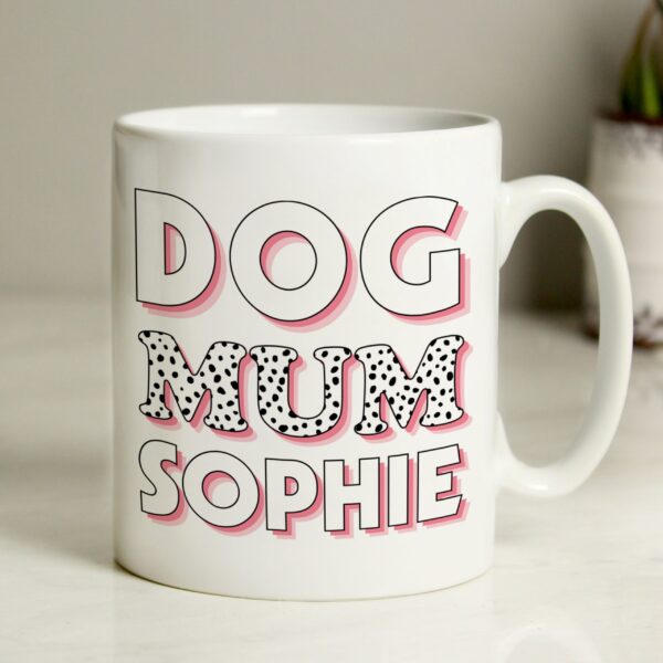Personalised Dog Mum Pink Spots Mug: 2 - Mugs By Gift Moments