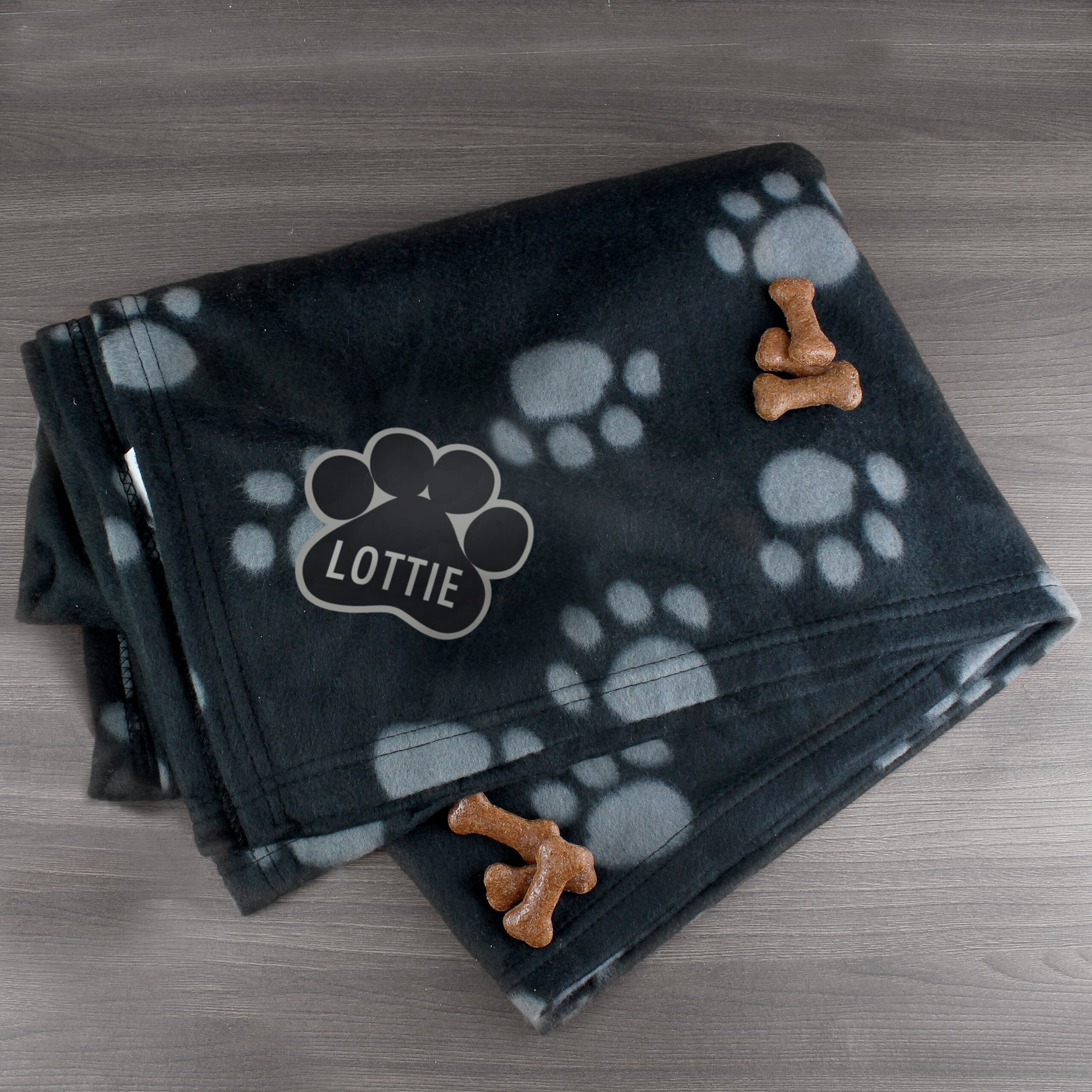 Personalised Dog Paw Print Fleece Blanket: 2 - Pet Products By Gift Moments