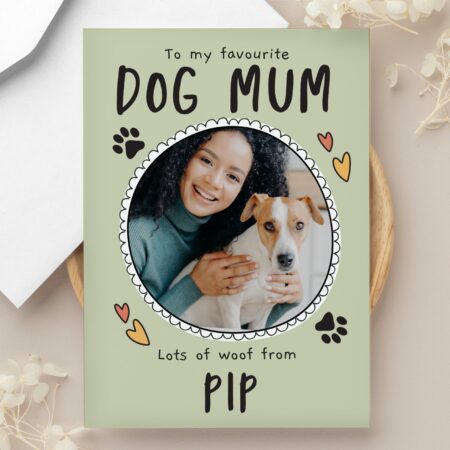 Personalised From the Dog Photo Upload Card: 2 - Greeting Cards By Gift Moments