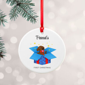 Personalised Dog’s First Christmas Ornament: 2 - Christmas Decorations By Gift Moments