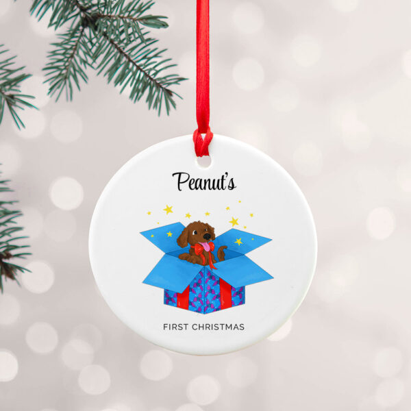 Personalised Dog’s First Christmas Ornament: 2 - Christmas Decorations By Gift Moments