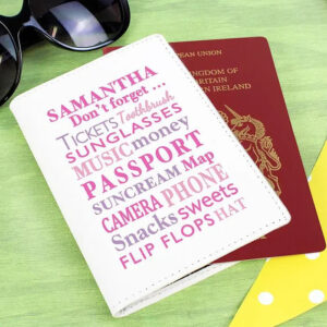 Personalised Don’t Forget Cream Passport Holder: 1 - Passport Holders By Gift Moments