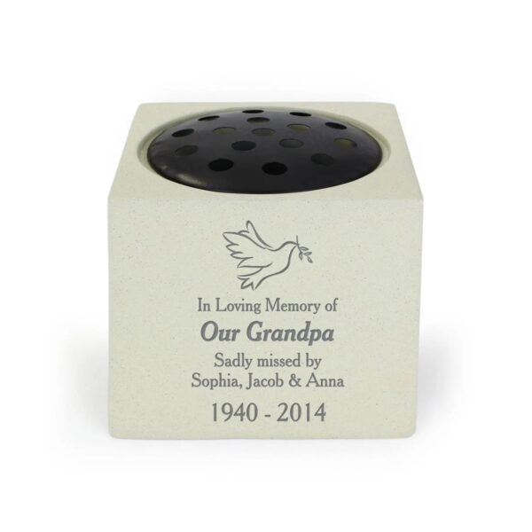 Personalised Dove Memorial Vase: 2 - Memorials By Gift Moments