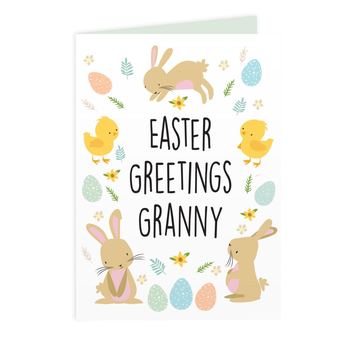Personalised Easter Bunny & Chick Card: 3 - Greeting Cards By Gift Moments