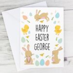Personalised Easter Bunny & Chick Card: 1 - Greeting Cards By Gift Moments