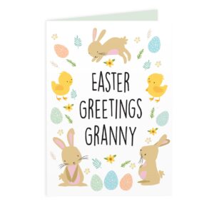 Personalised Easter Bunny & Chick Card: 3 - Greeting Cards By Gift Moments