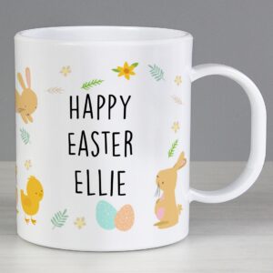 Personalised Easter Bunny Plastic Mug: 1 - Plastic Mugs By Gift Moments