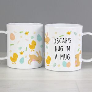 Personalised Easter Bunny Plastic Mug: 2 - Plastic Mugs By Gift Moments