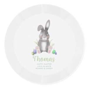 Personalised Easter Bunny Plastic Plate: 5 - Plates By Gift Moments
