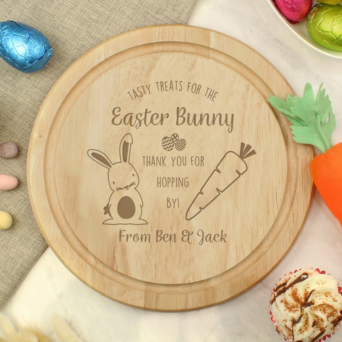 Personalised Easter Bunny Treat Board: 2 - Chopping Boards By Gift Moments