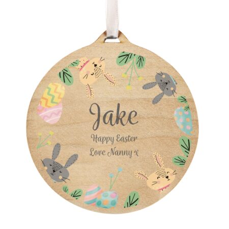 Personalised Easter Bunny Wooden Decoration: 5 - Decorations By Gift Moments