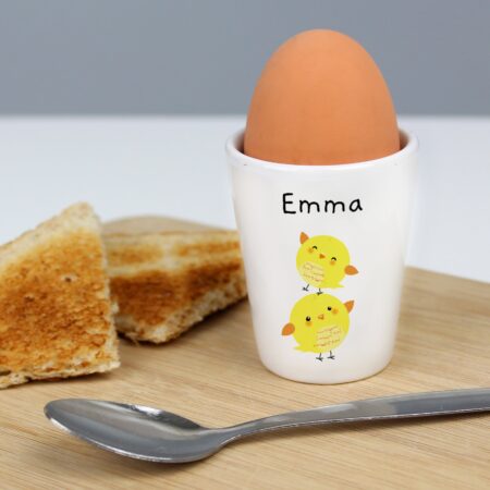 Personalised Easter Chicks Egg Cup: 2 - Egg Cups By Gift Moments