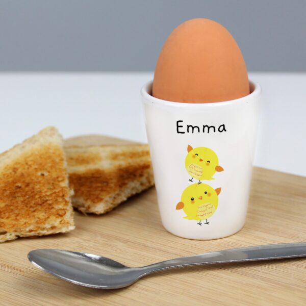 Personalised Easter Chicks Egg Cup: 2 - Egg Cups By Gift Moments