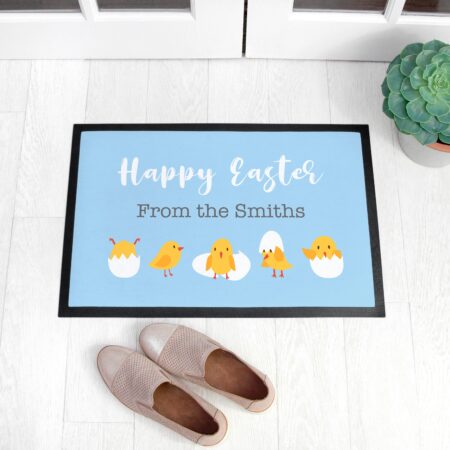 Personalised Easter Chicks Doormat: 1 - Doormats By Gift Moments