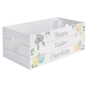 Personalised Easter Egg Hunt Small Wooden Crate: 5 - Storage By Gift Moments