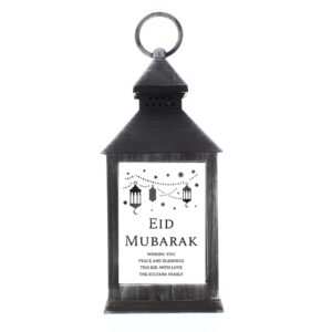 Personalised Eid and Ramadan Black Lantern: 5 - LED Lighting By Gift Moments