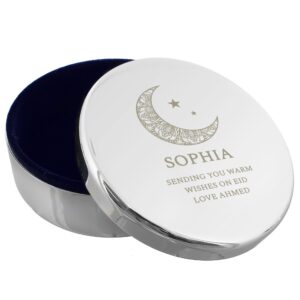 Personalised Eid and Ramadan Round Trinket Box: 5 - Trinket Boxes By Gift Moments