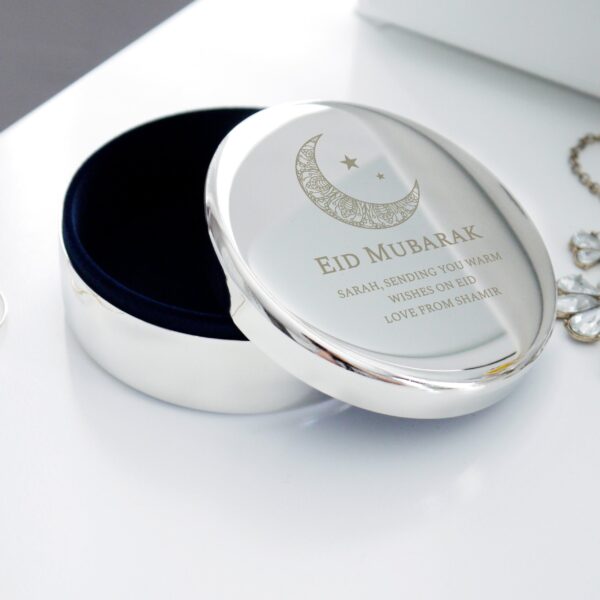 Personalised Eid and Ramadan Round Trinket Box: 2 - Trinket Boxes By Gift Moments