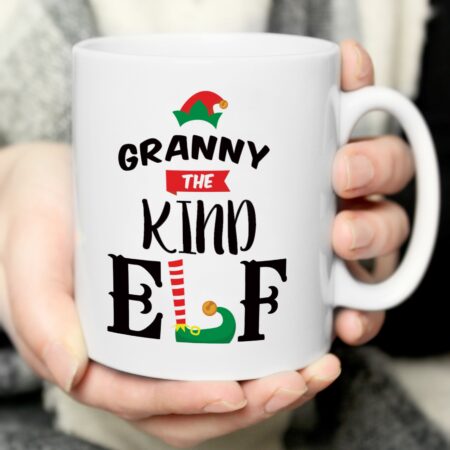 Personalised elf christmas mug