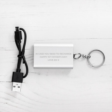 Personalised Emergency Miniature Power Bank Keyring: 4 - Tech Accessories By Gift Moments