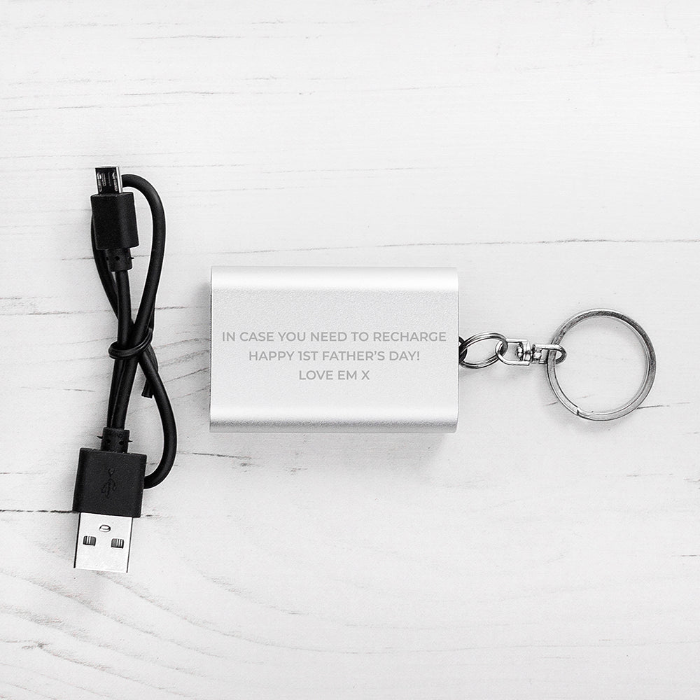 Personalised Emergency Miniature Power Bank Keyring: 4 - Tech Accessories By Gift Moments