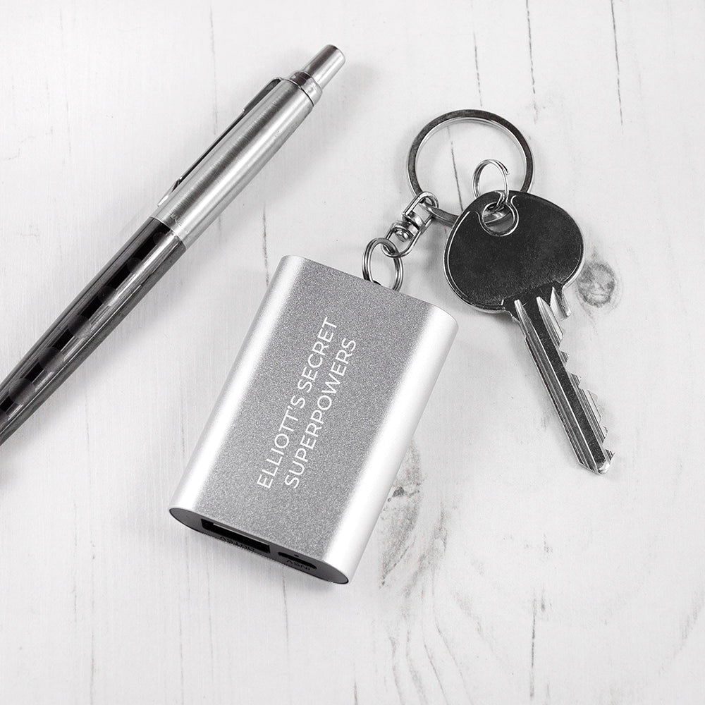 Personalised Emergency Miniature Power Bank Keyring: 2 - Tech Accessories By Gift Moments
