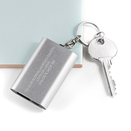 Personalised Emergency Miniature Power Bank Keyring: 3 - Tech Accessories By Gift Moments