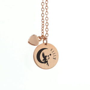 Personalised Enchanting Fairy Heart & Disc Necklaces: 7 - Necklaces By Gift Moments