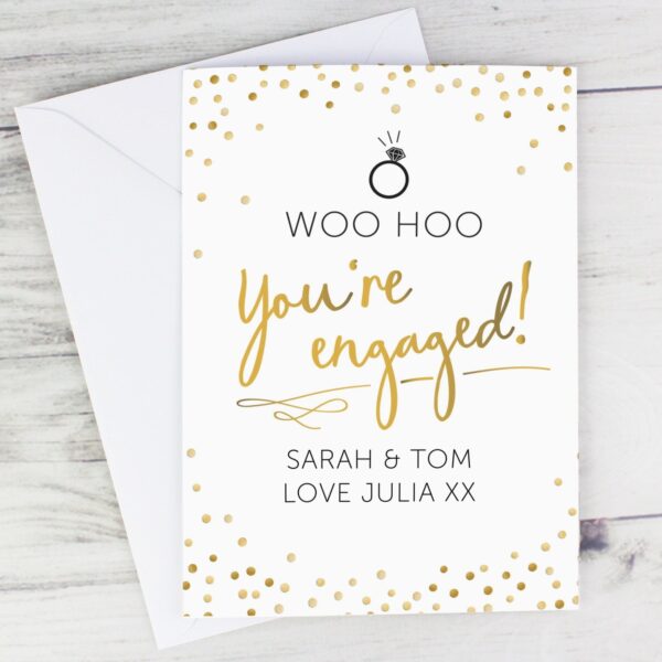 Personalised Engagement Card: 1 - Greeting Cards By Gift Moments