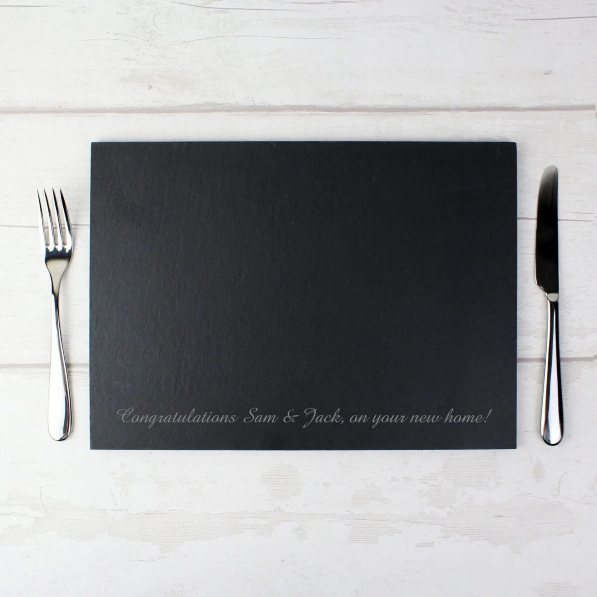 Personalised Engraved Slate Placemat: 4 - Placemats By Gift Moments